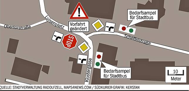 Bild 2: Achtung Autofahrer und Busfahrer: Elf Monate Umleitung wegen Sanierung der Konstanzer Straße