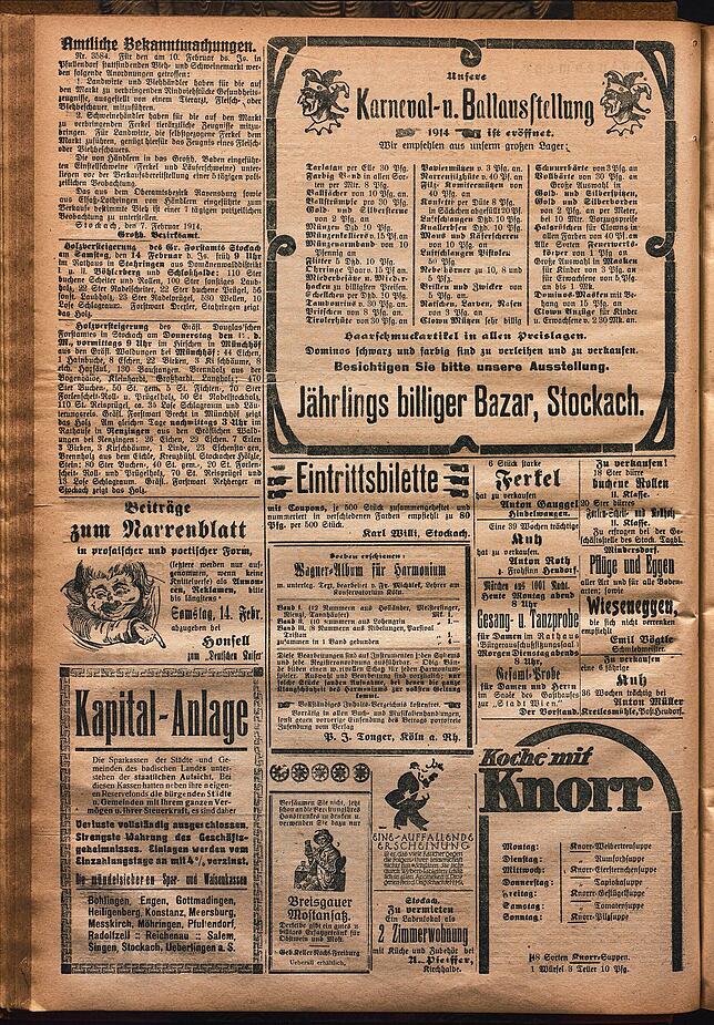 Bild 14: So sahen Zeitungsseiten im Jahr 1921 und den Jahrzehnten davor aus