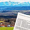Das Tengener Städtle und im Hintergrund die Schweizer Alpen. In einem der acht Ortsteile leiden Bewohner seit Jahren unter einer ...
