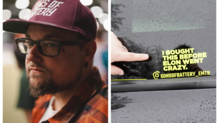 Mit seinen Anti-Elon-Musk-Stickern gelang Patrik Schneider aus Pforzheim der Durchbruch. Mit diesen möchte er Haltung zeigen und sagen: ...