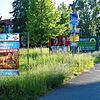 Wahlplakate in Singen: Eins drängelt sich an der Radolfzeller Straße in den Vordergrund.