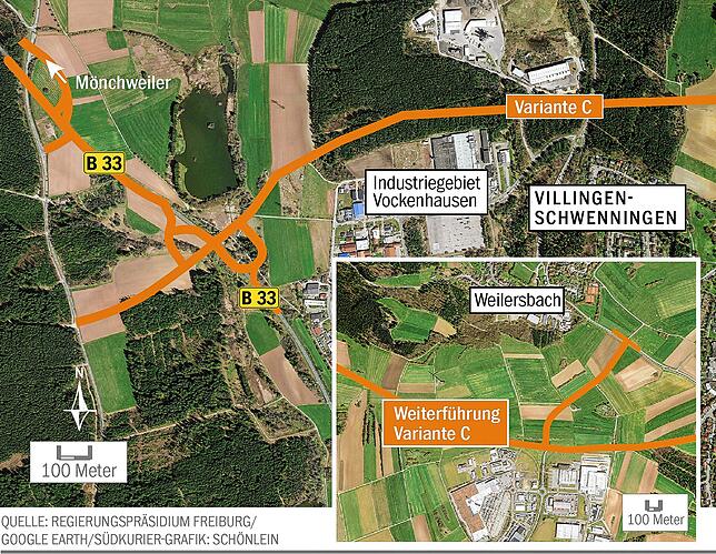 Diese Trassenführung liegt nun auf dem Tisch. Stadt und IHK begrüßen die neue Entwicklung, die Bürgerinitiative Nordzubringer Nein Danke ...