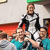 Maschinenbaustudentin Hannah Schienle hat auf dem selbst entwickelten Elektro-Rennmotorrad des HTWG-Teams eLaketric als Fahrerin in ...