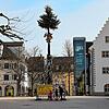 Vereinsamt auf dem Marktplatz: Der Narrenwunschbaum wird der einzige Narrenbaum in diesem Jahr bleiben.