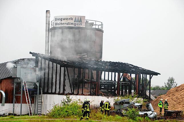 Flammen wüteten zuletzt auch bei der Firma Bregwerk Paletten in Wolterdingen.
