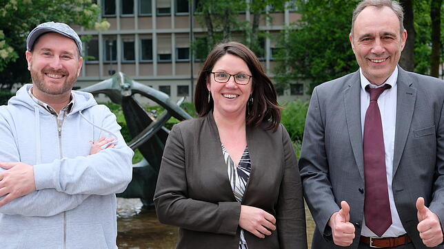 Die Organisatoren Daniel Schweizer, Sarah Baltes und Andreas Köster freuen sich auf das Kulturufer 2023.