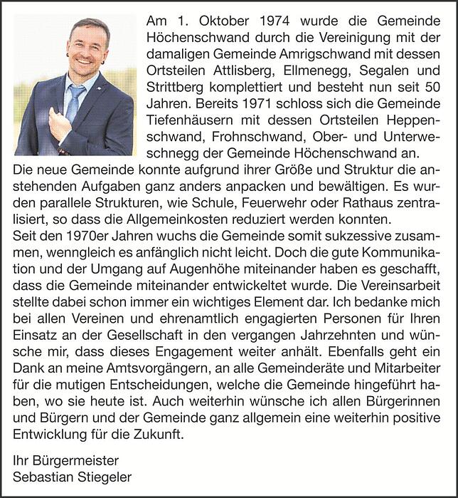 Bild 2: 50 Jahre Gemeinde Höchenschwand : Attraktiver Wohnort
