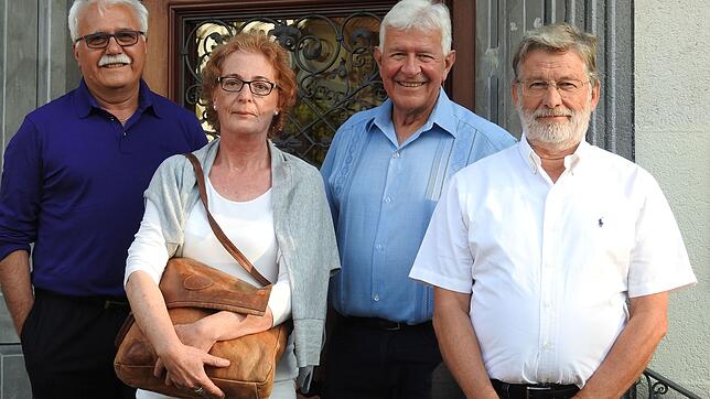 Vier der scheidenden Kommunalpolitiker (von links): die Gemeinderäte Hidir Gürakar, Ute Macht, Wolfgang Lücker und Ortsvorsteher ...