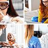 Eine Laborantin (von links oben im Uhrzeigersinn), eine Studentin, eine Ärztin und eine Mutter mit ihrer Tochter: Frauen steht heute die ...