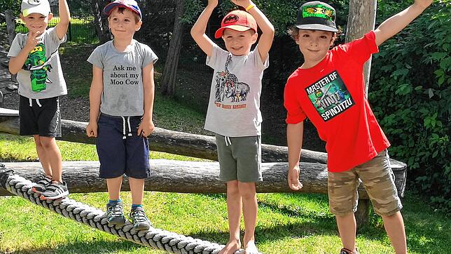 Im städtischen Kindergarten in Bräunlingen werden die Kinder auch während der Schulferien betreut; hier (von links) Daniel, Leon, Paul ...