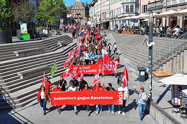 Bild 11: Gemeinsamer Protest am 1. Mai: So gingen Konstanzer und Kreuzlinger auf die Straße