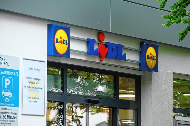 Der Lidl-Discounter in der Innenstadt.