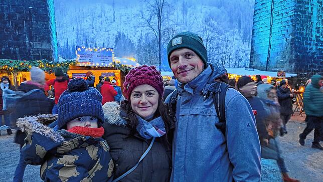 Tanja und Steffen Käding mit Sohn Carlo sind aus Villingen-Schwenningen angereist.