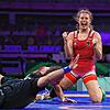 Der Moment als der World Cup-Erfolg in Belgrad feststand. Aline Rotter-Focken jubelt über ihren Schultersieg im Finale.