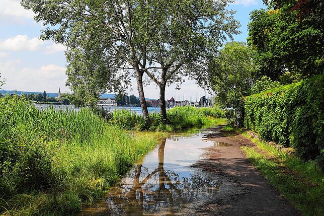 Bild 22: Hochwasser am Bodensee: Wasserstand vor Konstanz erneut über fünf Metern