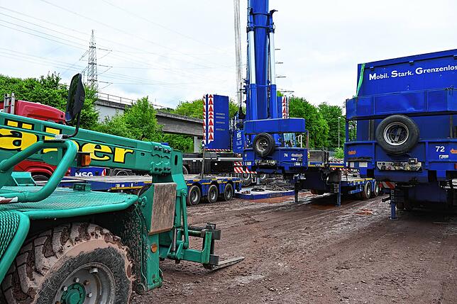 Bild 20: Brückenbau mit Nervenkitzel: Der Einbau der Neuwiesenbrücke für die Pendlerradroute P2