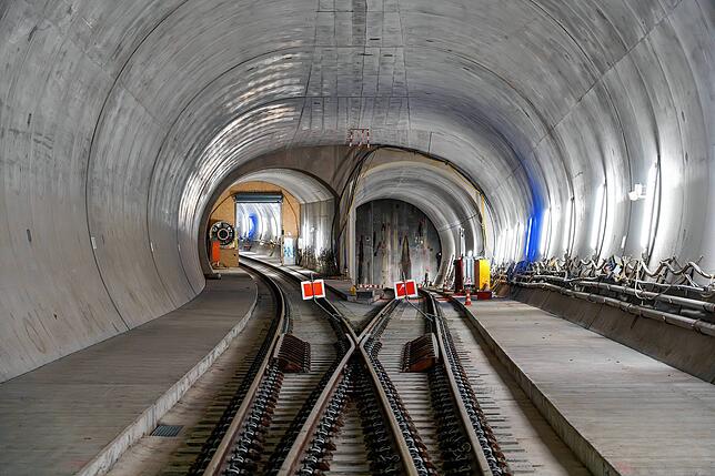 Am künftigen Flughafenbahnhof Stuttgart sind die Anschlussstutzen für den Pfaffensteigtunnel schon bereit.