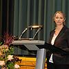 Marina Jung, neue Bürgermeisterin der Gemeinde Neuhausen ob Eck, bei ihrer ersten Rede im Amt.
