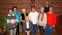Mit Freude beim Singen (von links): Conny Kanz, Elke Merk, Maria Walter, Siegfried Hartwig, Waltraud Dunst, Lissy Raither, Winfried ...