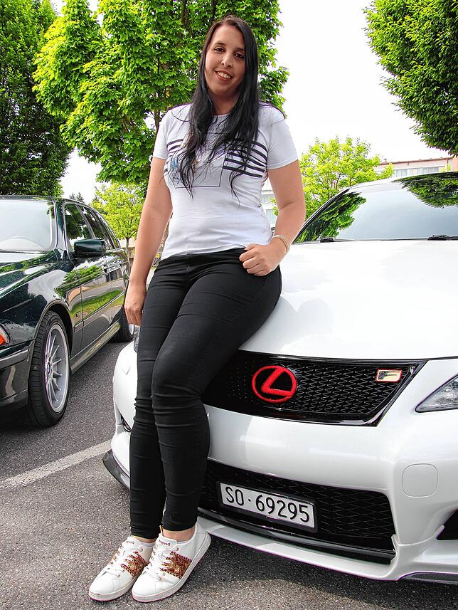 Melanie Fankhauser beim Treffen auf dem Parkplatz des Einkaufszentrums EKZ in Singen.
