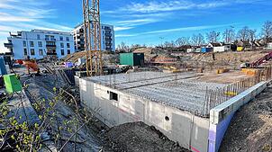 Die BDS Universal Bau Konstanz baut weiter in der Ortsmitte Fischbach (Gebäude im Hintergrund). Auch wenn der Bebauungsplan ...