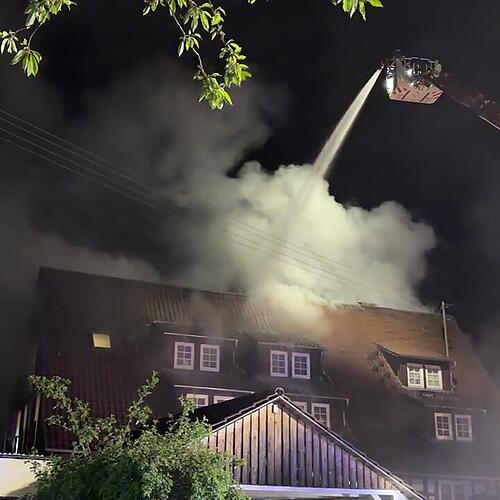 Brand an einem Wohnhaus in VS-Mühlhausen