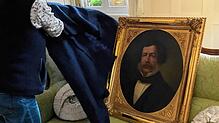 Enthüllt: Das Porträt von Franz Xaver Winterhalter, gemalt von dessen Bruder Hermann Winterhalter, ist jetzt als Dauerleihgabe in der ...