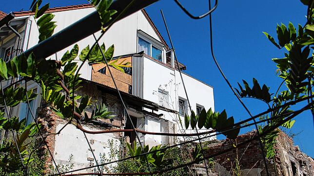 Die Ruine des ehemaligen Hotel Viktoria ist grüner geworden über den Sommer. Doch schon bald sollen hier die Bagger anrollen.