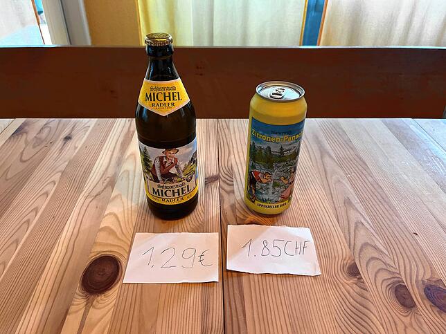 Bierpreisunterschied Juni 2025.