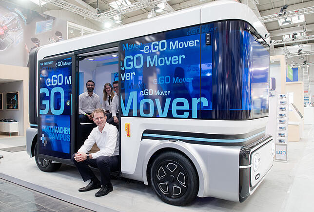 Der e.GO Mover – ein Kleinbus für den Personennahverkehr, der völlig autonom fährt.