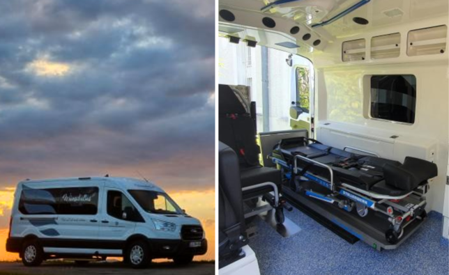 Der Wünschebus Südbaden ist wie ein Krankenwagen ausgestattet, um schwerkranke Patienten an ihren Wunschort zu bringen.