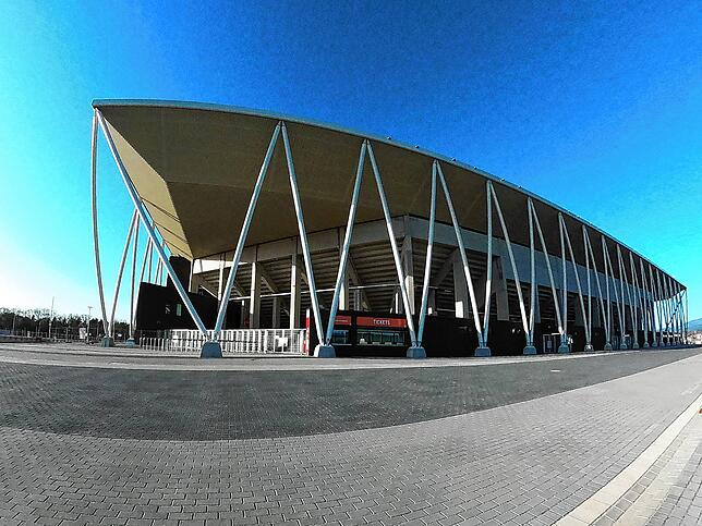 Außenansicht des neuen Stadions.