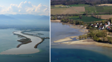 Wenn aus der Mündung des Rheins in den Bodensee bei Bregenz (links) dauerhaft nicht genug Wasser kommt, sieht es am Obersee irgendwann ...