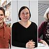 Lukas Walter (von links) fängt gerade jetzt in der Pflege an, Andrea Fleischhaker-Franke ist schon lange dabei und Eveline Fendrich hat ...