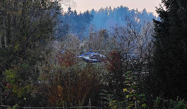 Laufender Einsatz in Zoznegg mit Hubschrauber und Drohnen.