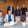 Mario Bischof und Eckehard Schöch vom Generalunternehmen &bdquo;i+RB&ldquo;, Projektmanager Jörn Köster und Rechtsanwältin Lena Wende, ...