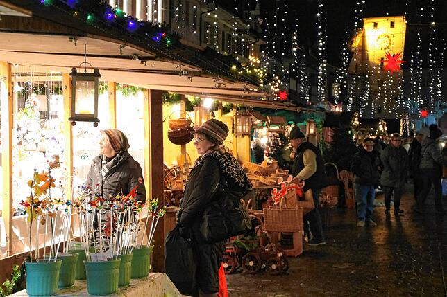 Der Weihnachtsmarkt in Waldshut.