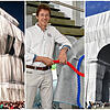Link der 1995 durch den Künstler Christo verhüllte Reichstag in Berlin, rechts der Pariser Triumphbogen , im September 2021 komplett in ...
