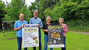 Sie freuen sich schon sehr auf das Münchried Open-Air (von links): Udo Klaiber, Daniel  Baerwind, Patrick Grundmüller und Ingrid ...