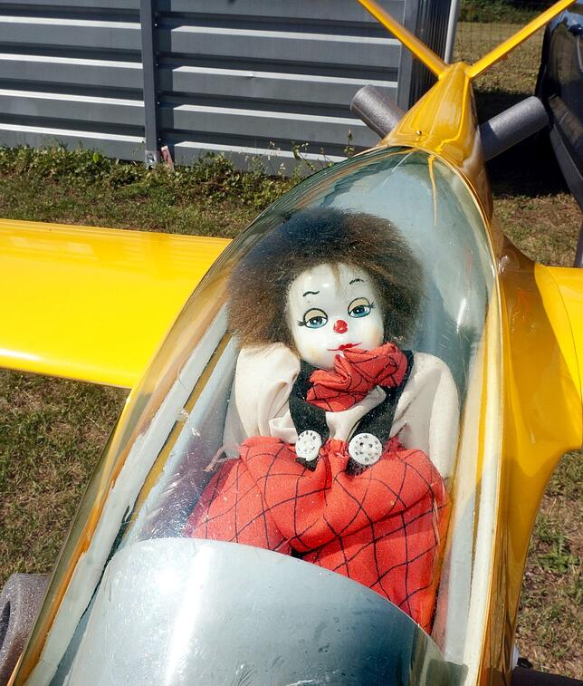 Süßer „Pilot“: Er sitzt im Cockpit des Seglers von Ueli Essig und ist bislang immer wieder heil auf die Erde zurückgekehrt. ...