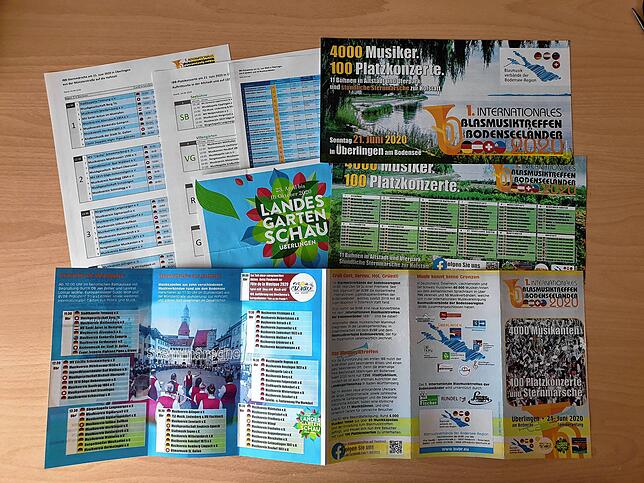 Die Flyer waren längst gedruckt fürs erste Internationale Bodensee Blasmusiktreffen auf der abgesagten Landesgartenschau 2020.