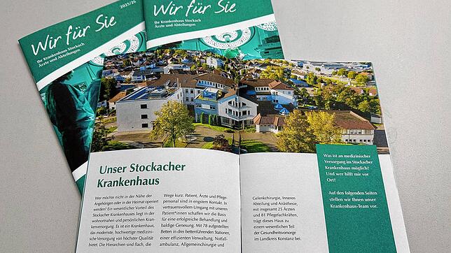 Das Krankenhaus als Aushängeschild von Stockach und ein kleiner Einblick in die neue Broschüre.