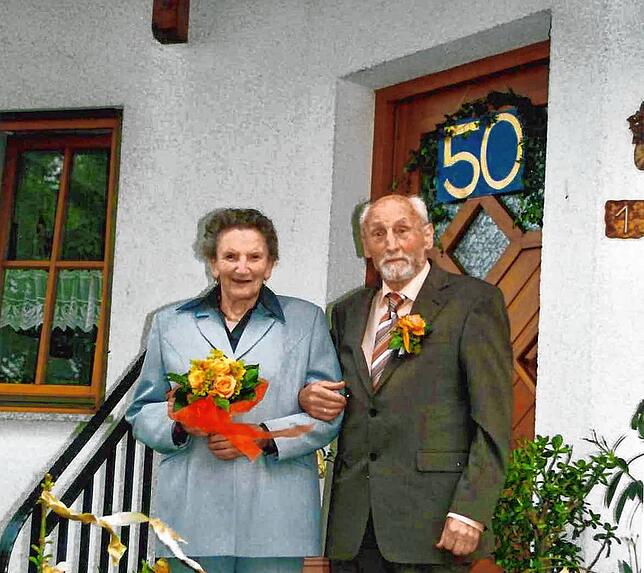 Ehefrau Anna Unger starb im Jahr 2017. Unser Bild zeigt das Paar bei der Feier seiner Goldenen Hochzeit.