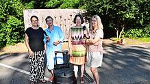 Martina Ingrasciotta von der Schule (v.l.), Claudia Kohleiss-Rottmann, Birgitta Bösgen und Regina Wessely von „Rheinfelden für ...