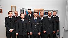 Der Ausschuss: Pascal Heber (Schriftführer), Hans-Walter Mark (Altersabteilung), Marcel Langendorf (Beisitzer), Holger Bäumle ...