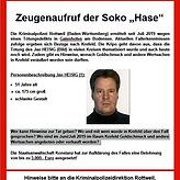 Dieses Fahndungsplakat veröffentlichte die Soko „Hase“