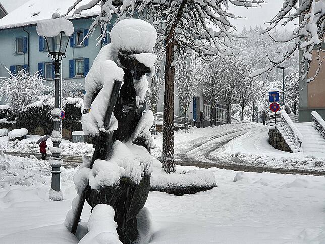 Bild 2: Es hört nicht auf zu schneien: Waldshut versinkt im Schnee
