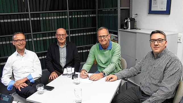 Zum Redaktionsgespräch beim SÜDKURIER kommen vier Vertreter der Gemeinderatsfraktion der Freien Liste, von links Sascha Engel, der ...