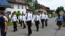 Bild : Gute Laune beim Bezirksmusikfest in Lausheim