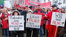 Vor sieben Jahren demonstrierten tausende Menschen auf dem Marktplatz für den Erhalt des Alno-Standortes Pfullenorf, den der damalige ...